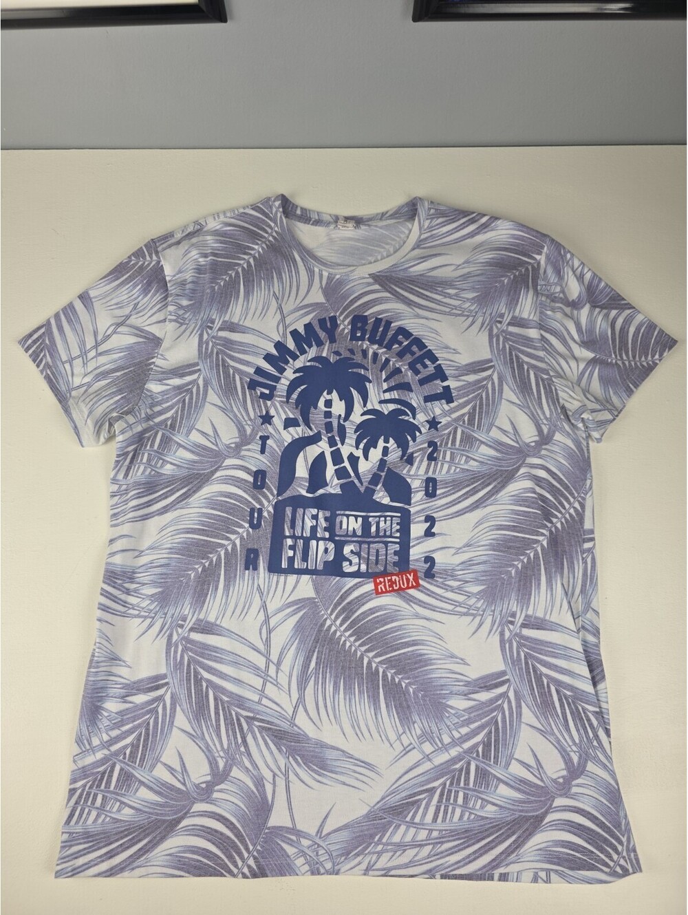Jimmy Buffet 2022 Concert Tour Life On The Flip Side T Shirt Men's Size L